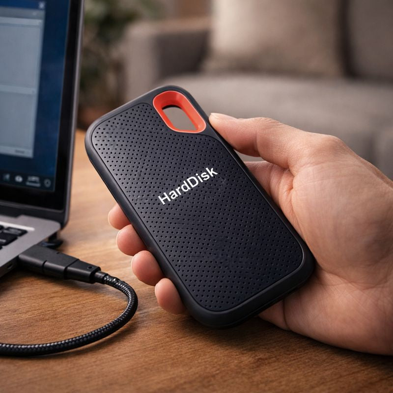 External Hard Drive Travel-Friendly Metal High Speed Data Storage Drive