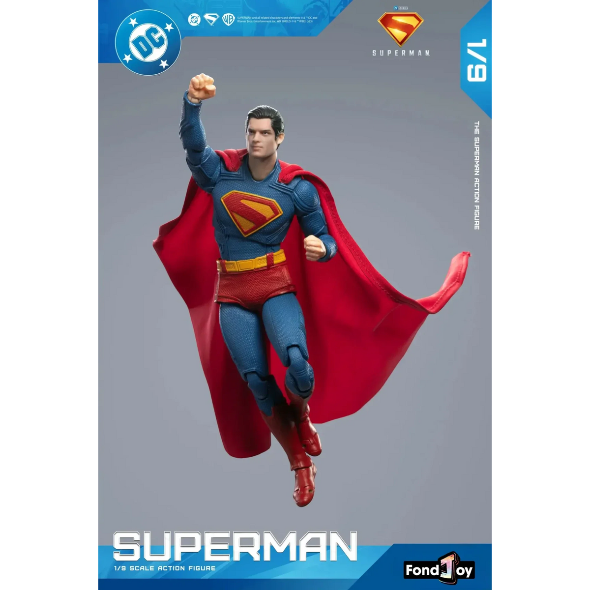 Superman 2025 Deluxe Action Figure 1/9 with Krypto - FondJoy