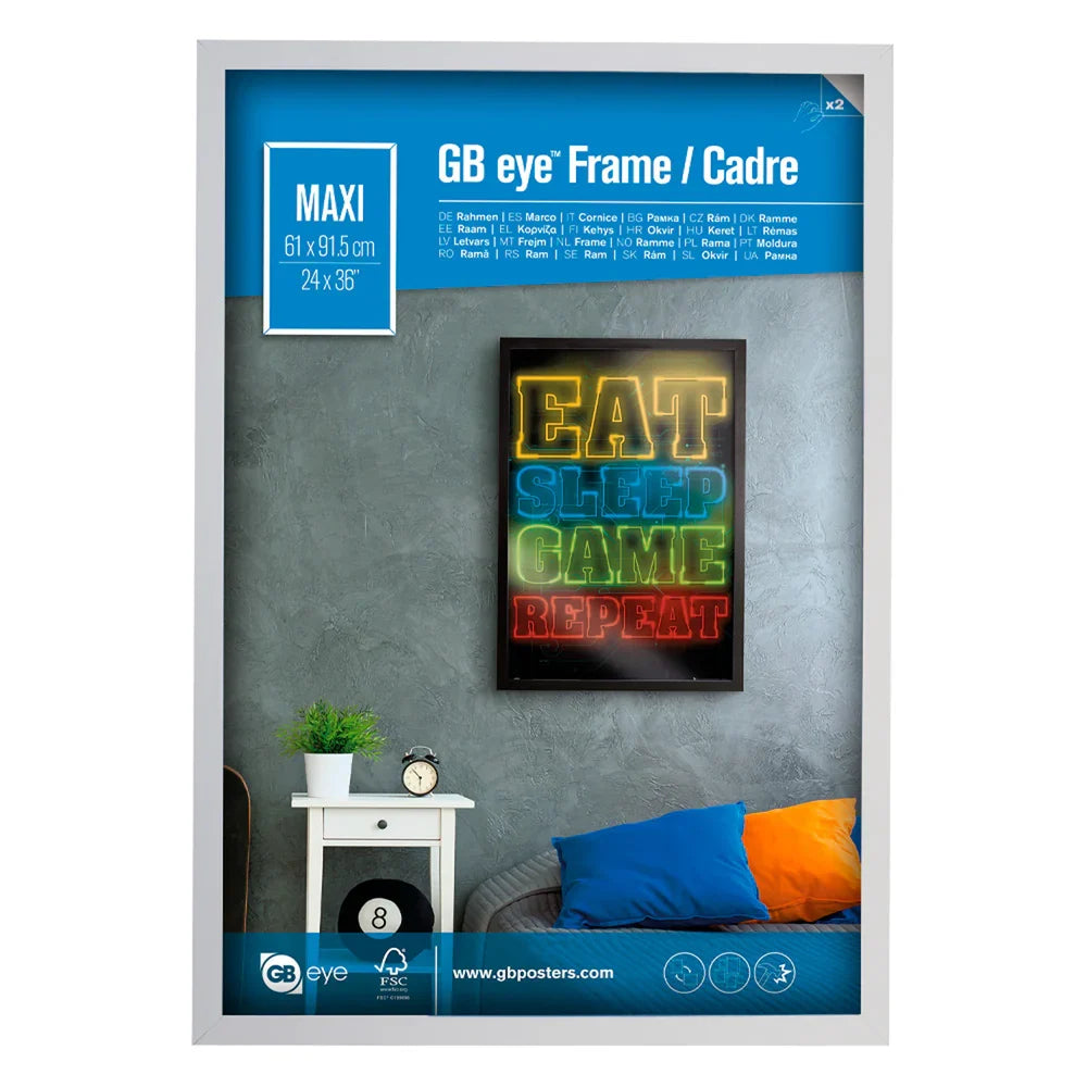 Wooden Maxi Poster Frame 61 x 91.5 cm - White