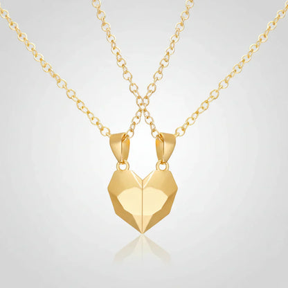 Couple Necklace Electrocardiogram Magnetic Heart