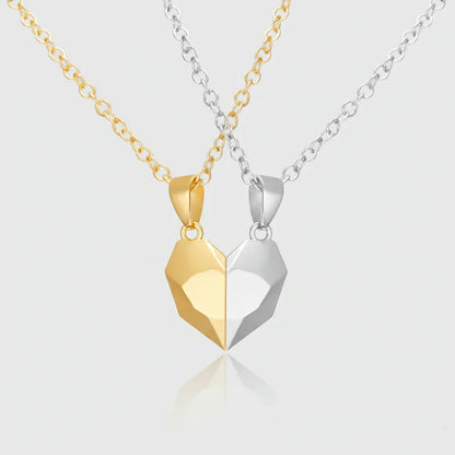 Couple Necklace Electrocardiogram Magnetic Heart
