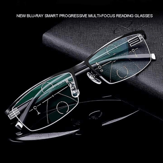 Progressive multifokale Lesebrille mit Antireflex- und UV-Schutz