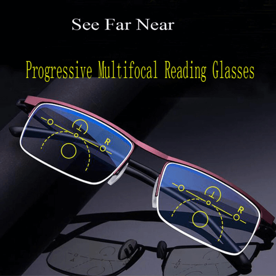 Progressive multifokale Lesebrille mit Antireflex- und UV-Schutz