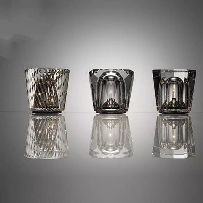 Rechargeable Crystal LED Table Lamp | Warm Light & Wireless Design