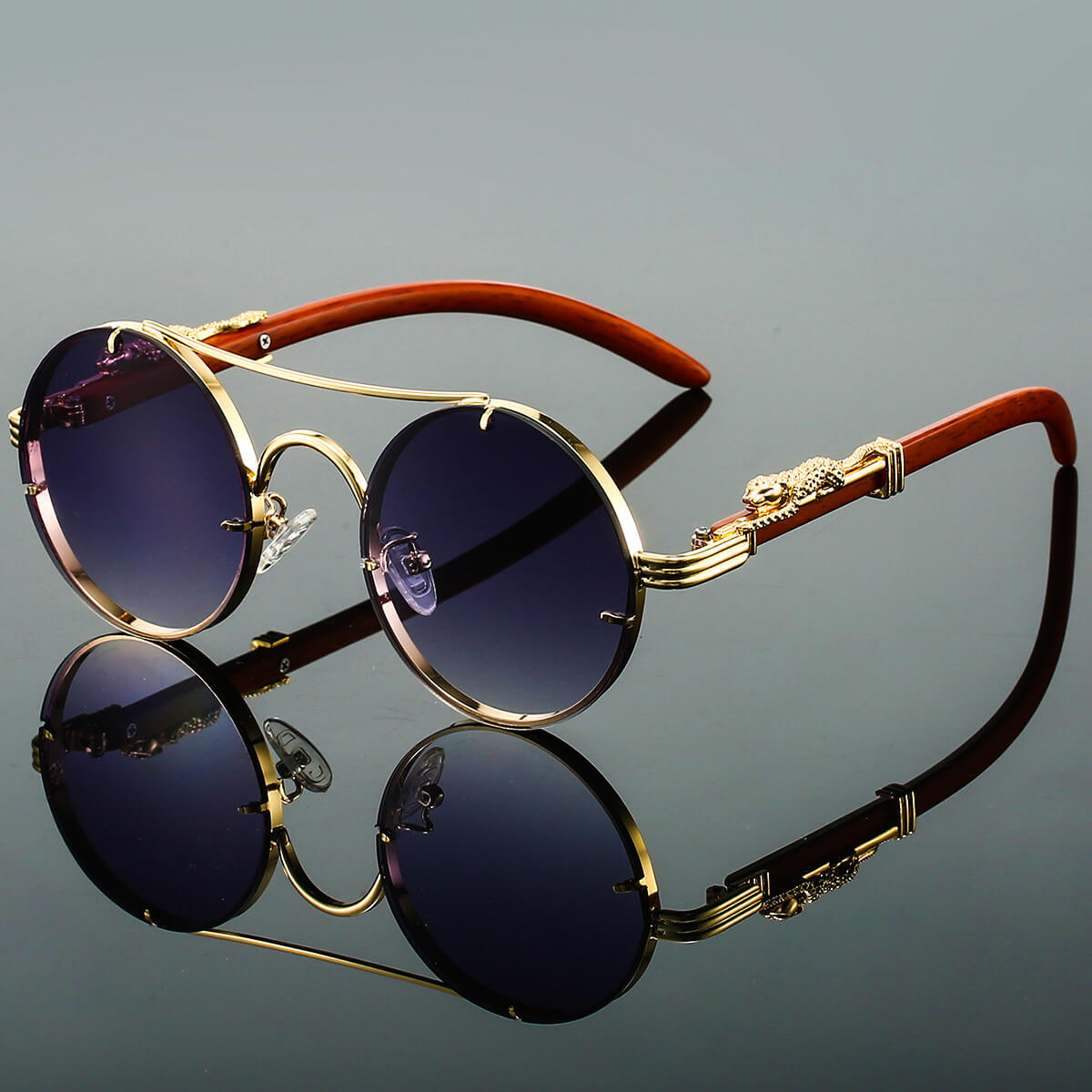 | Panthera Women’s Retro Round Sunglasses