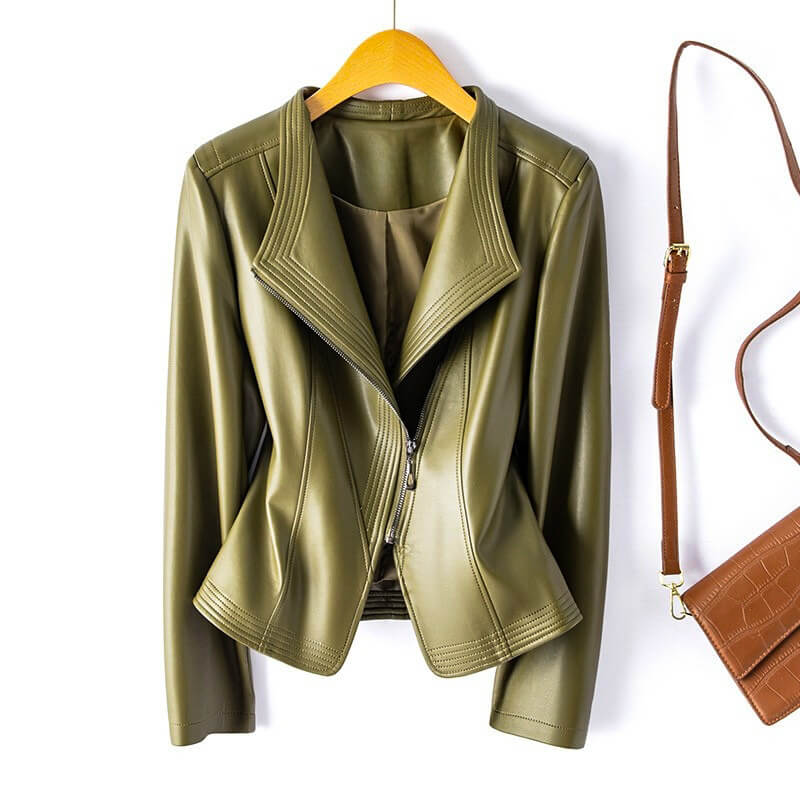 Veronica | Women’s Vegan Leather Moto Coat