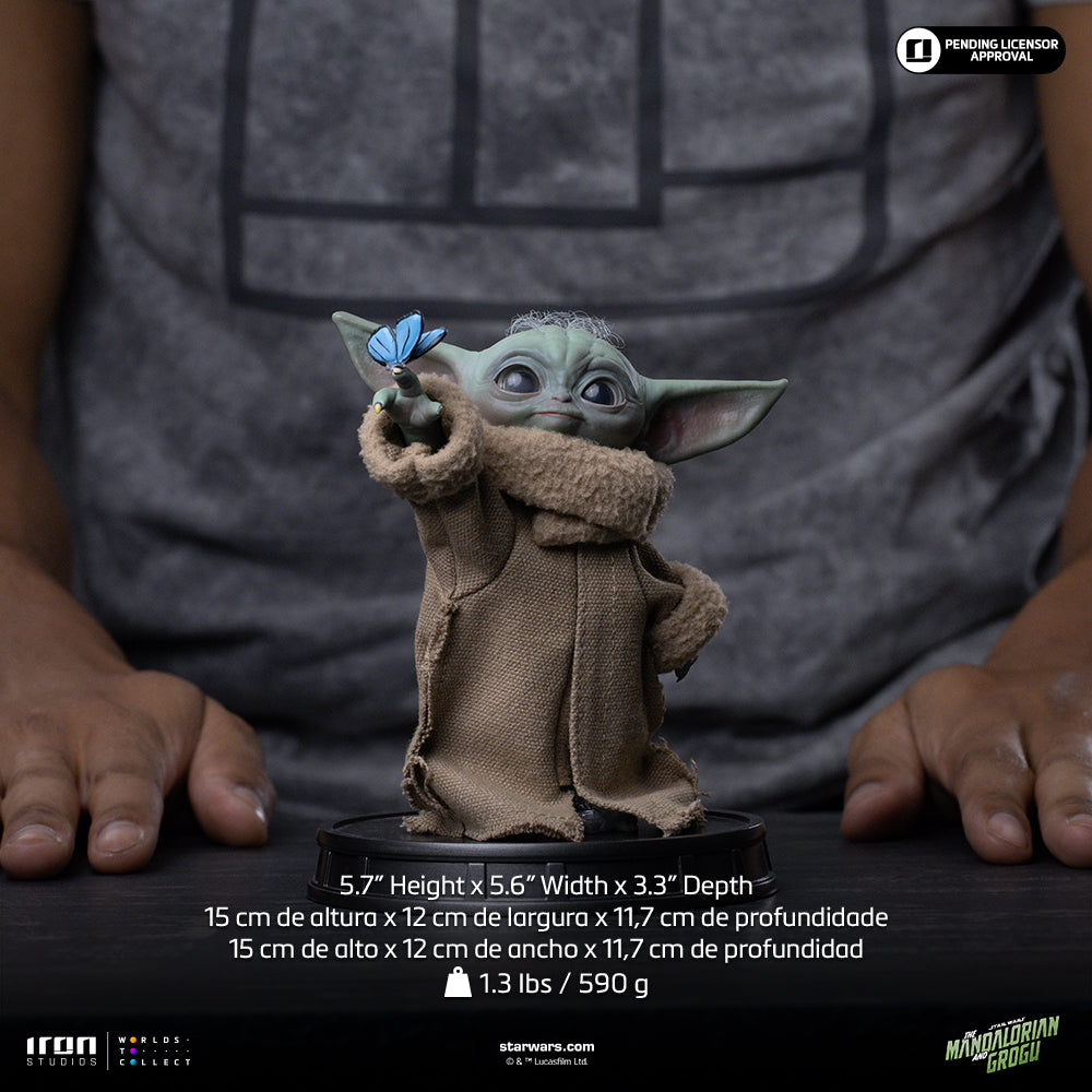 Grogu Butterfly Wonder Display Statue - Iron Studios Mandalorian and Grogu Collection