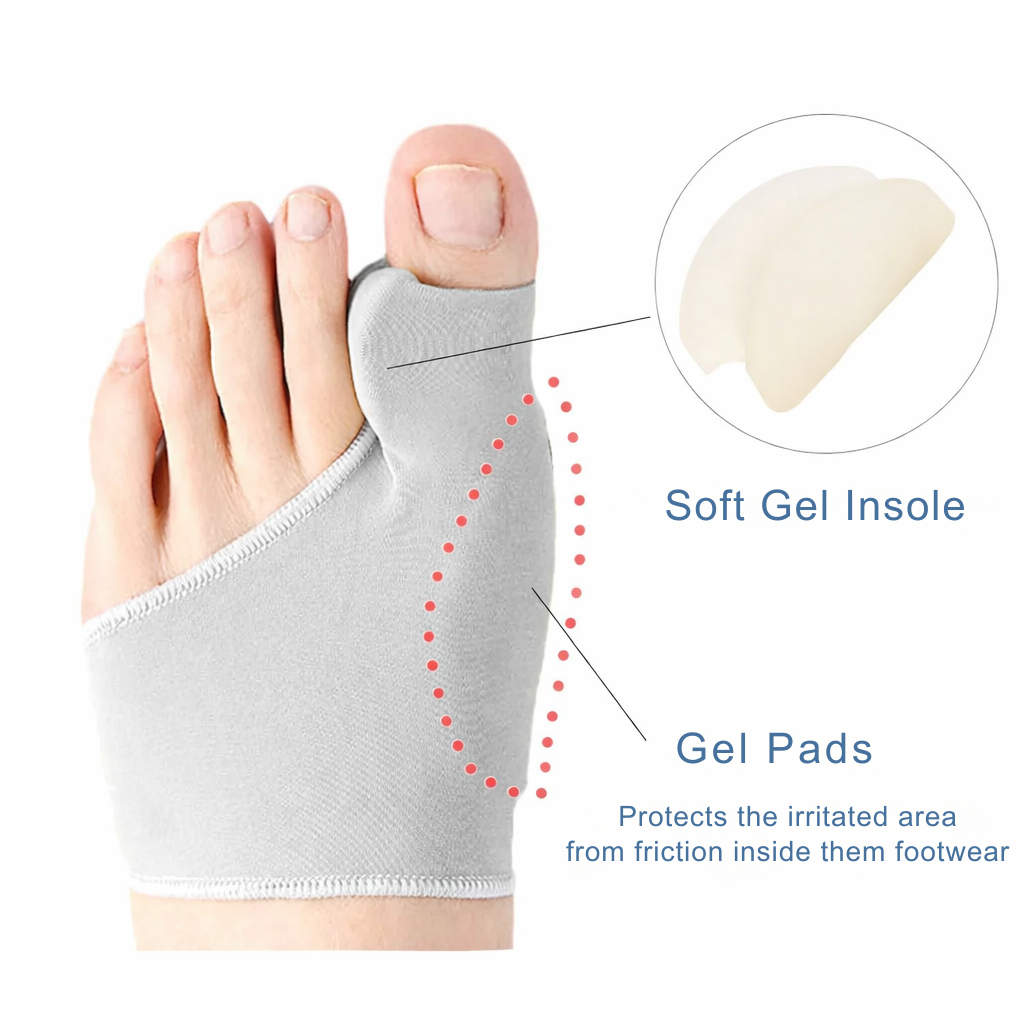 Protège-orteils et manchon de soutien pour hallux valgus – gel souple anti-pression – correcteur soulageant
