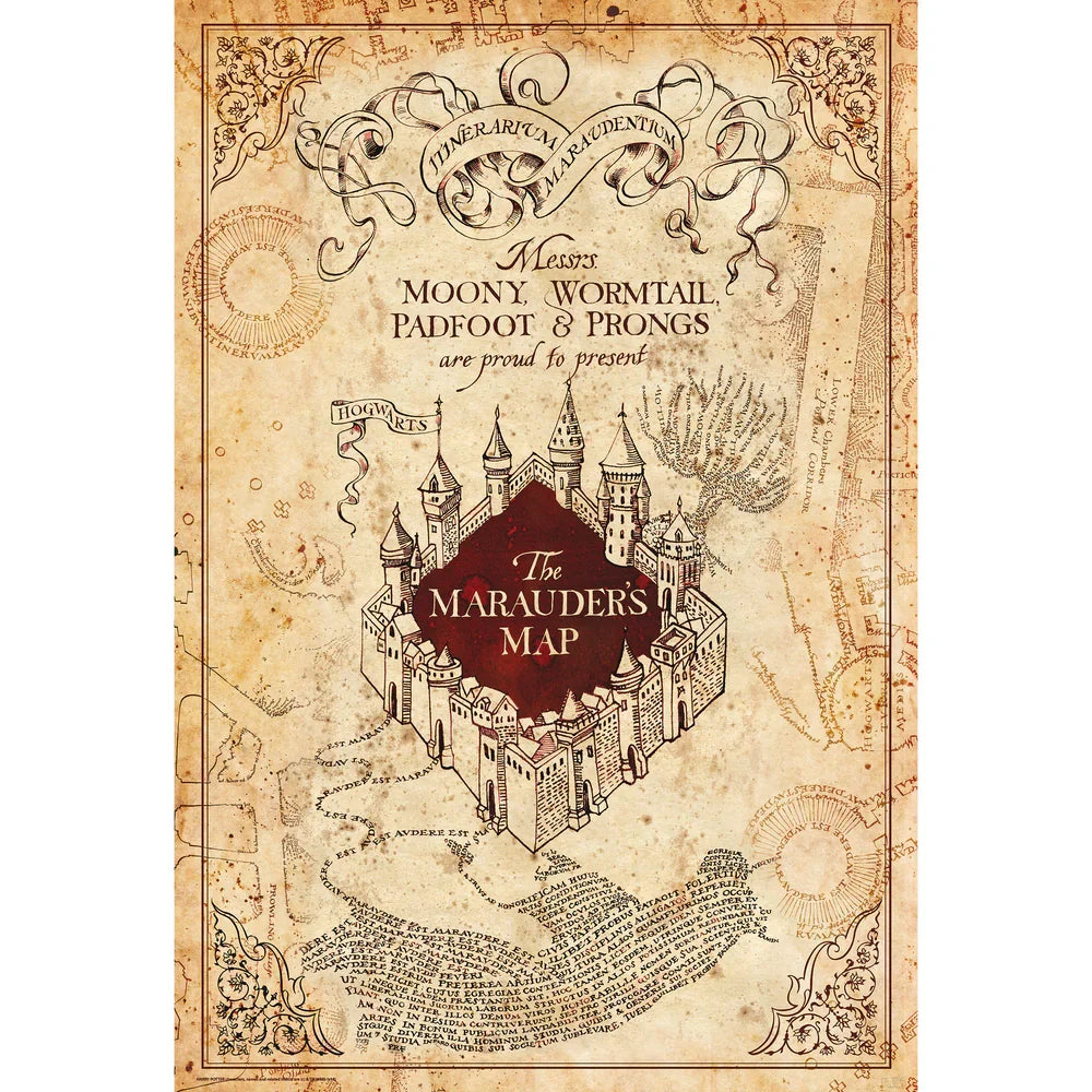 Harry Potter Marauder's Map Maxi-wandposter - 61 x 91.5 cm