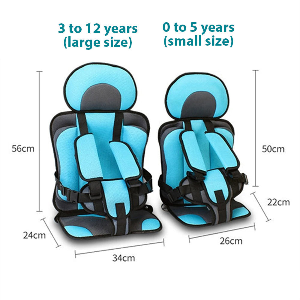 Portable Child Car Seat | Space-Saving, Padded Travel Seat