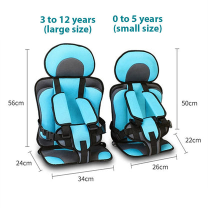Portable Child Car Seat | Space-Saving, Padded Travel Seat