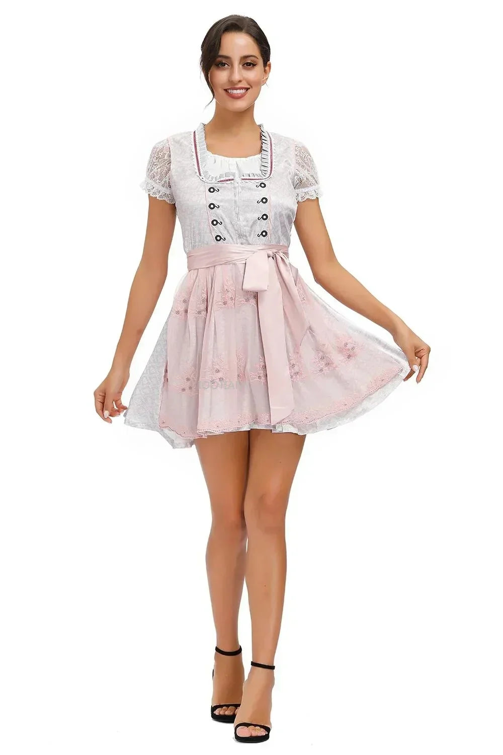Dirndlkleid für Damen im bayerischen Stil mit Spitze