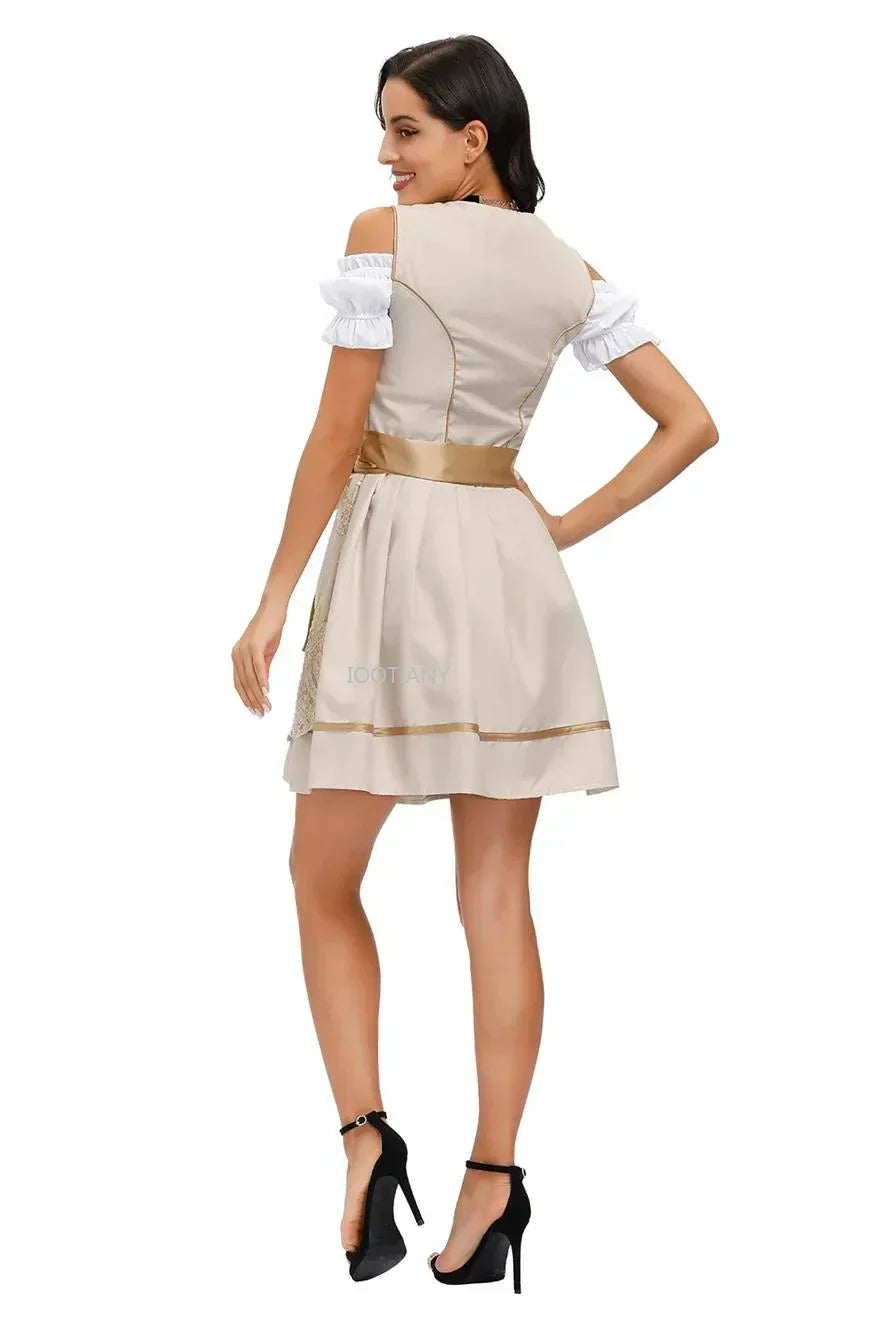 Dirndlkleid für Damen im bayerischen Stil mit Spitze