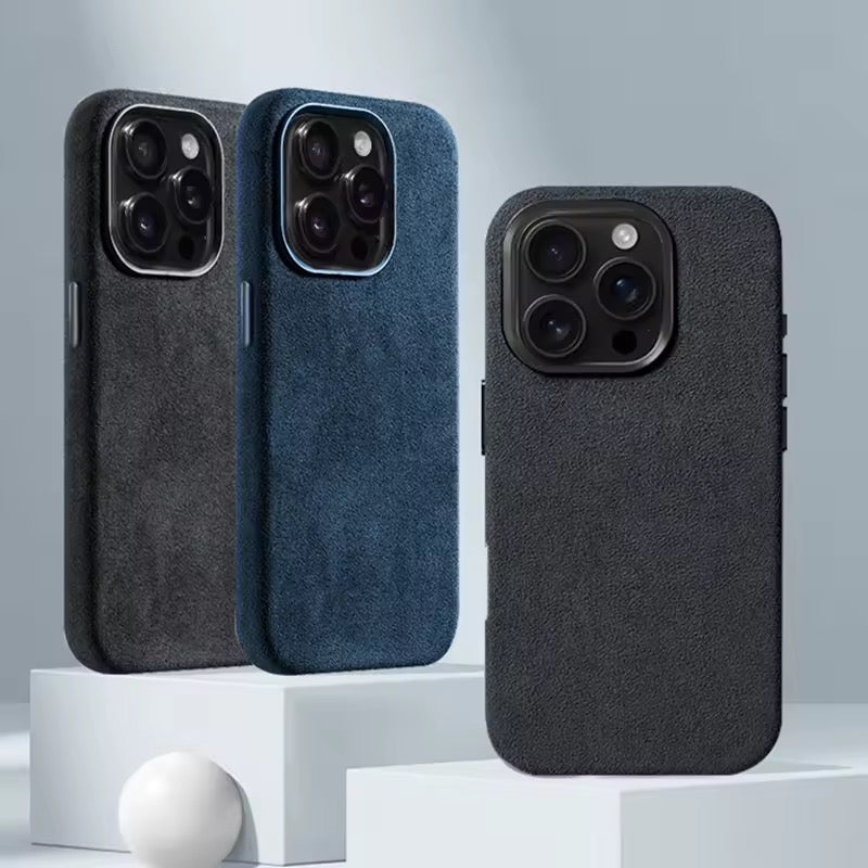 Slim Magnetic Phone Case - Soft Microfiber Leather - Effect Protective Cover