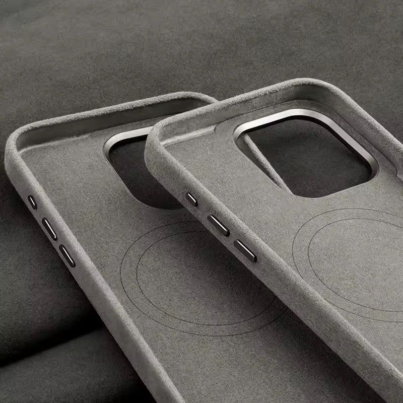 Slim Magnetic Phone Case - Soft Microfiber Leather - Effect Protective Cover