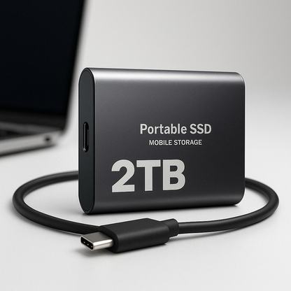 Portable SSD 2TB Hard Drive External Storage Compact Fast Top Quality