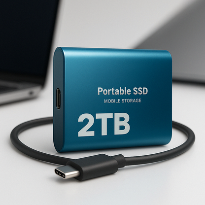 Portable SSD 2TB Hard Drive External Storage Compact Fast Top Quality