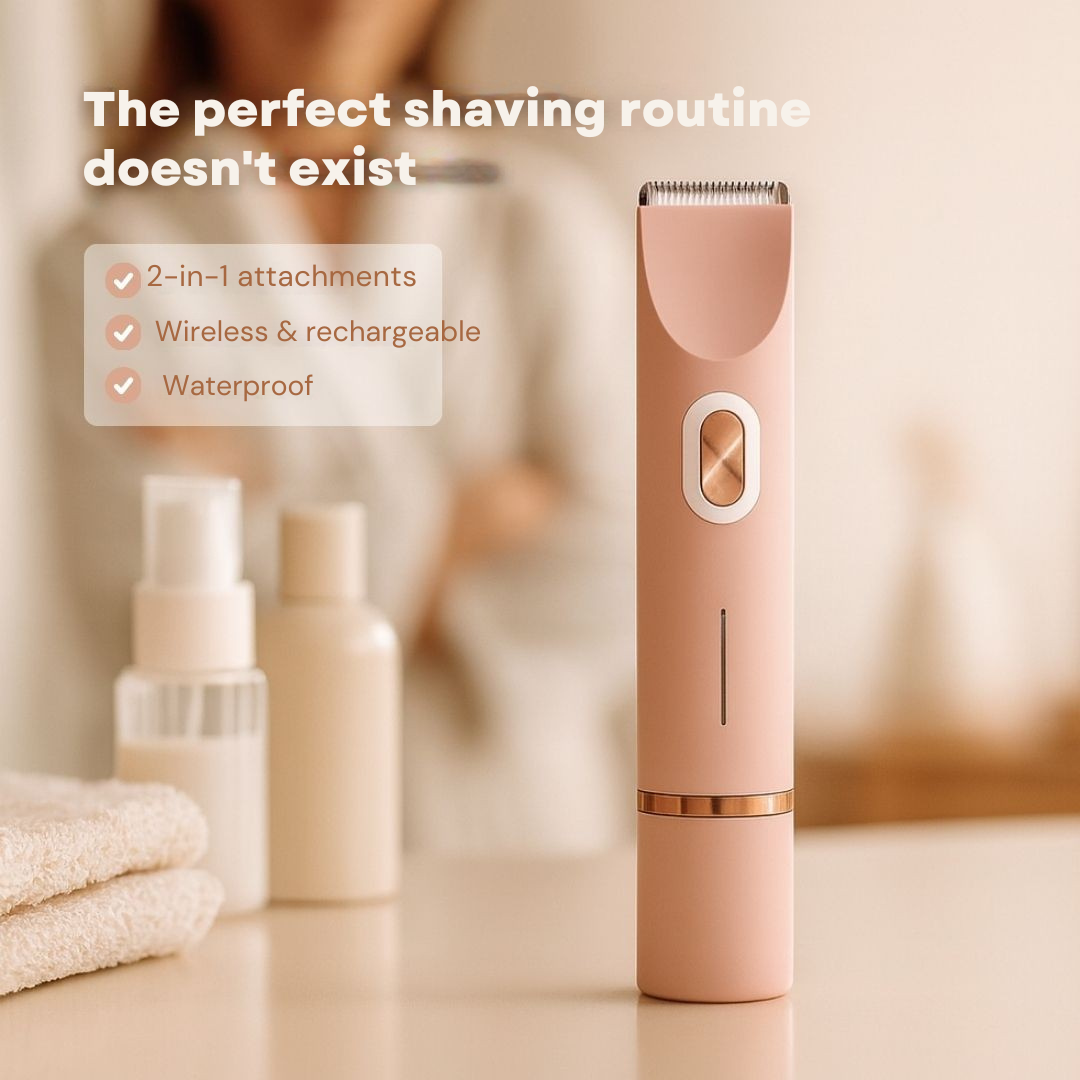 Rasoir électrique sans fil pour femme – tondeuse 2-en-1 pour utilisation à sec ou sous l’eau