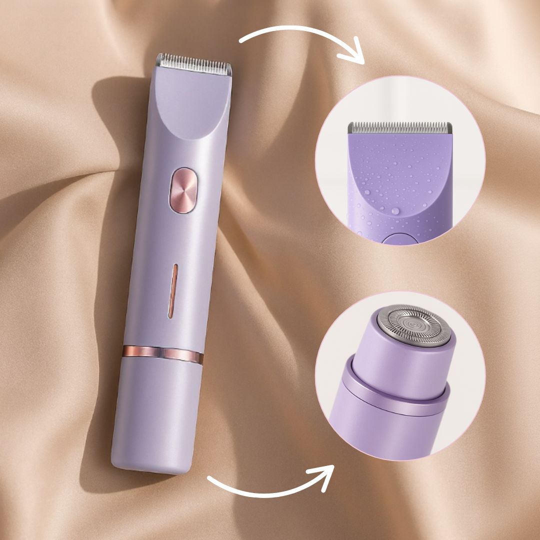 Rasoir électrique sans fil pour femme – tondeuse 2-en-1 pour utilisation à sec ou sous l’eau