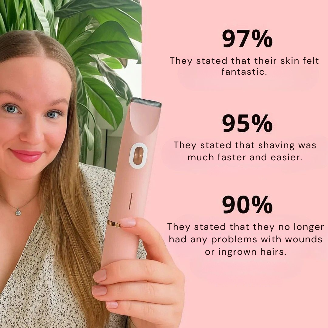 Rasoir électrique sans fil pour femme – tondeuse 2-en-1 pour utilisation à sec ou sous l’eau