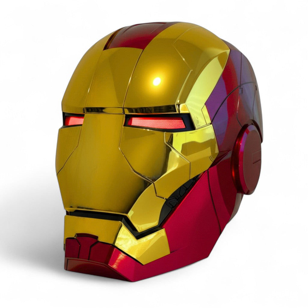 Iron Man MK5 Helmet Gold Edition – Voice-Controlled Cosplay Helmet
