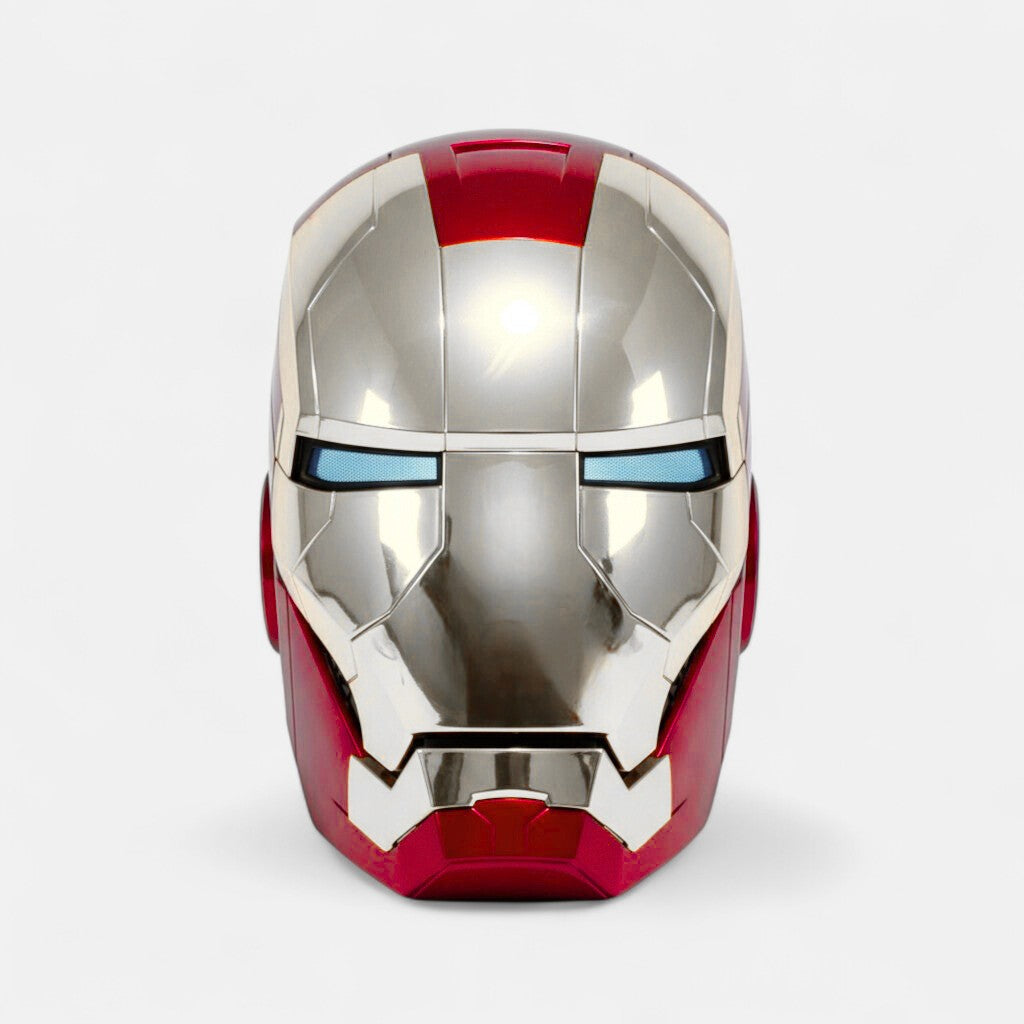 Iron Man MK5 Helmet Silver Edition – Voice-Controlled Cosplay Helmet