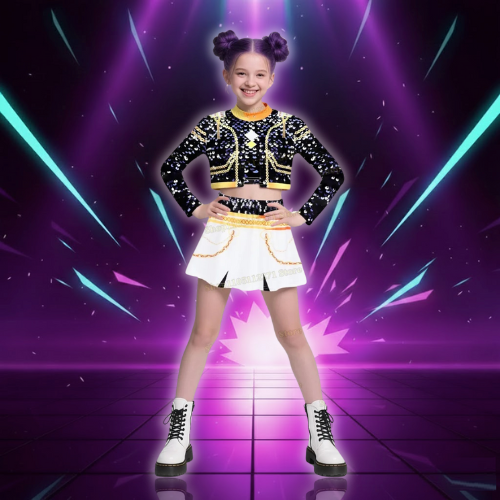 Girls' K-Pop Style Cosplay Costume