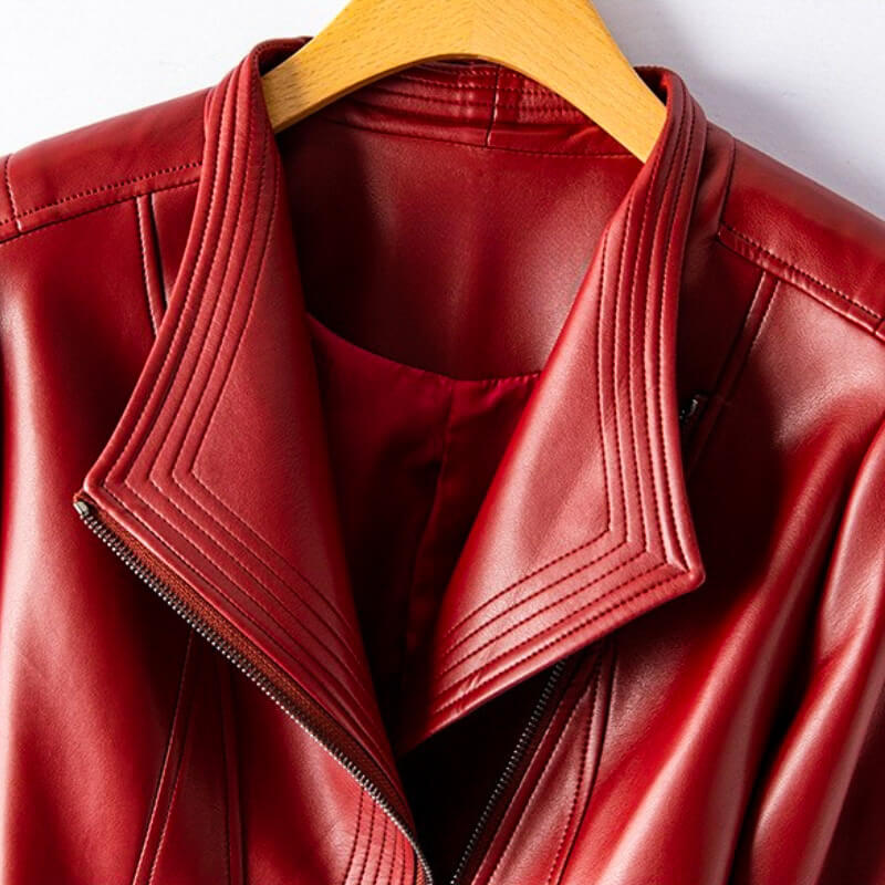 Veronica | Women’s Vegan Leather Moto Coat