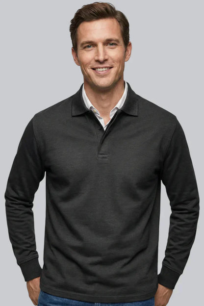 Men’s Half-Zip Sweater featuring Mock Neck and Ribbed Cuffs
