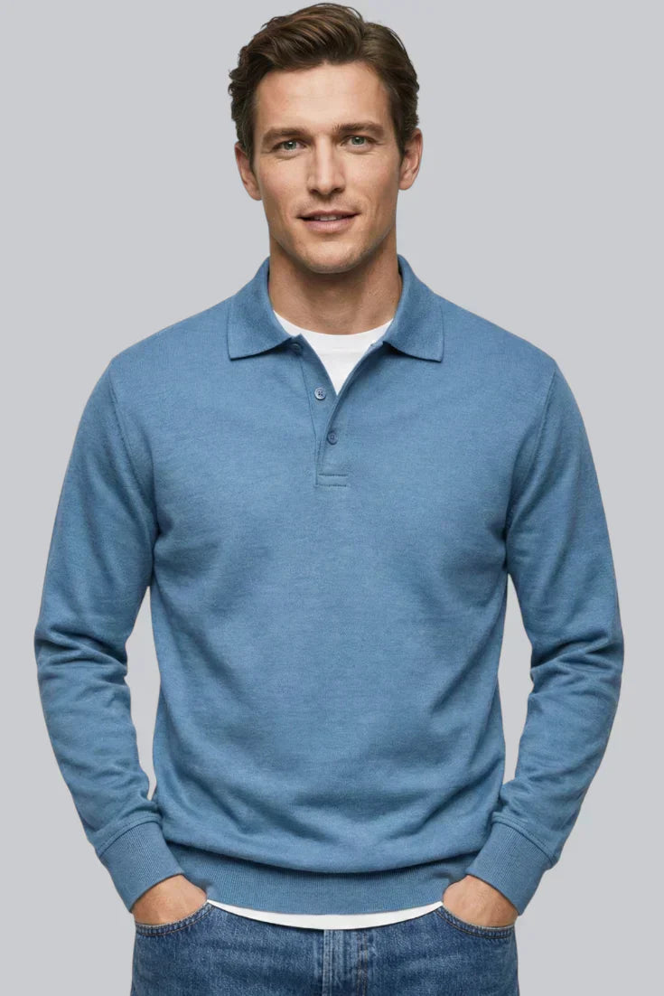 Men’s Half-Zip Sweater featuring Mock Neck and Ribbed Cuffs