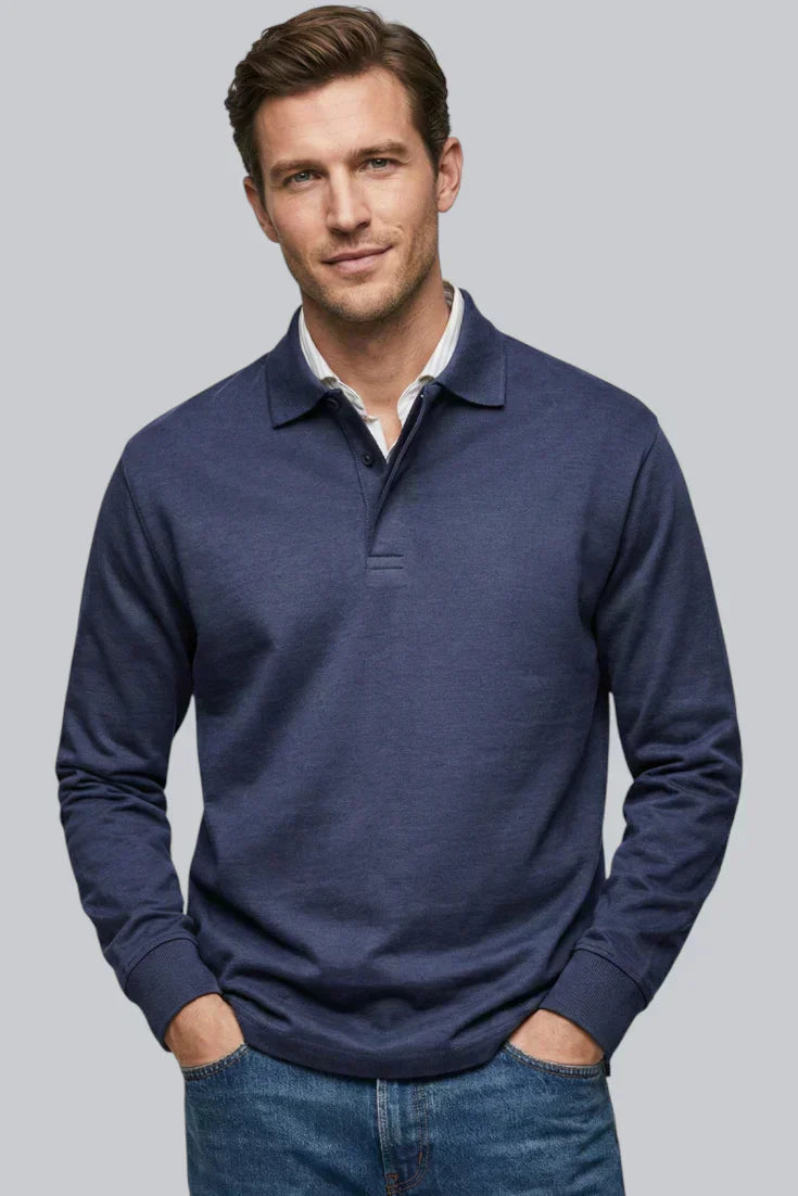 Men’s Half-Zip Sweater featuring Mock Neck and Ribbed Cuffs