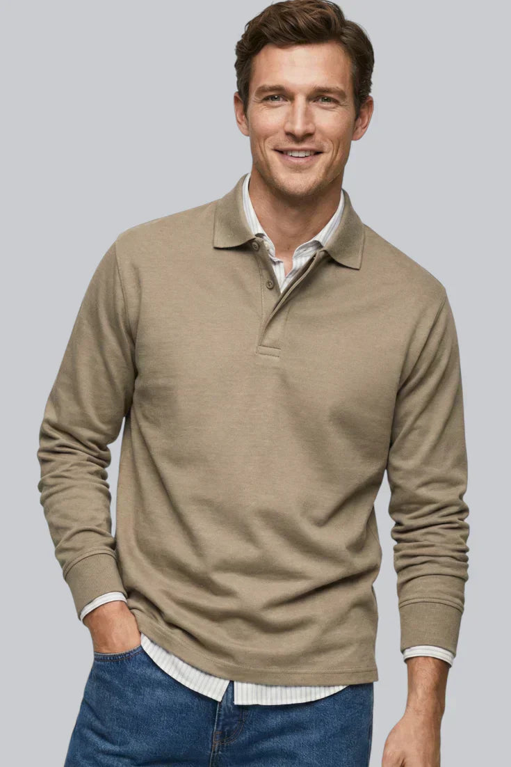 Men’s Half-Zip Sweater featuring Mock Neck and Ribbed Cuffs