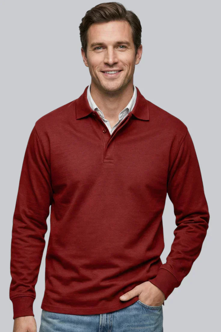 Men’s Half-Zip Sweater featuring Mock Neck and Ribbed Cuffs