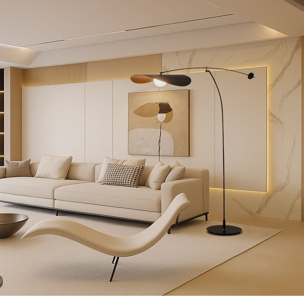 Adjustable Modern Arc Floor Lamp | Stylish Metal Design for Living Room