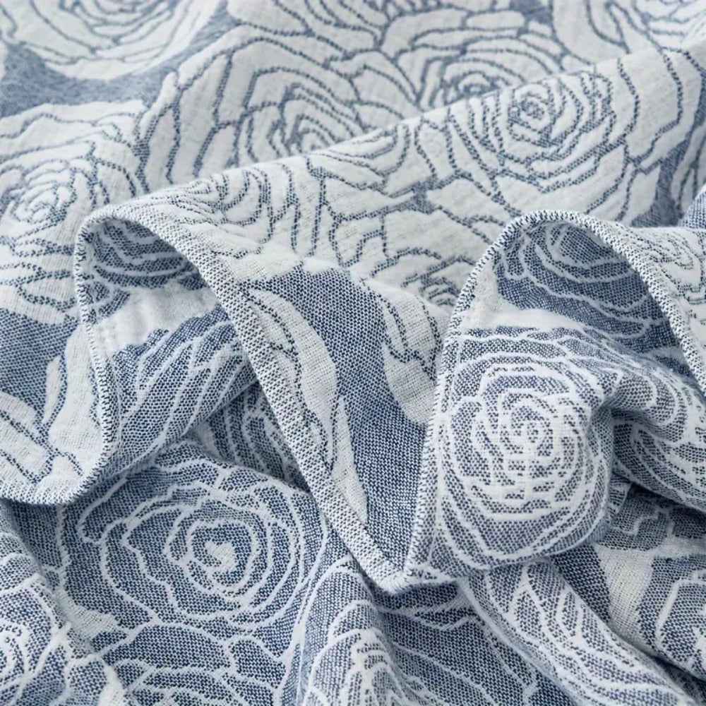 Soft Rose Cotton Throw Blanket for Cozy Home Decor and Comfort