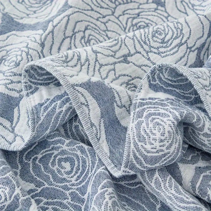 Soft Rose Cotton Throw Blanket for Cozy Home Decor and Comfort