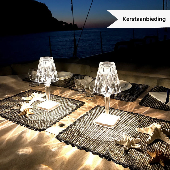 Dimmable Wireless LED Crystal Table Lamp for Modern Home Decor