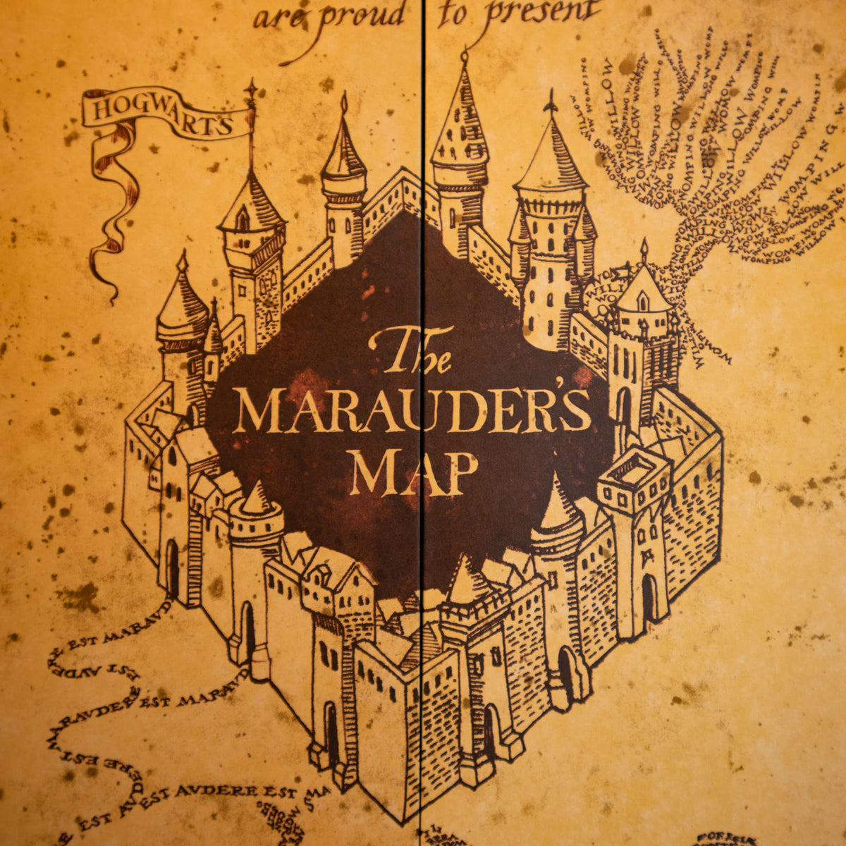 Harry Potter Replik der Karte des Rumtreibers - ausklappbare Requisite, 39 x 183 cm