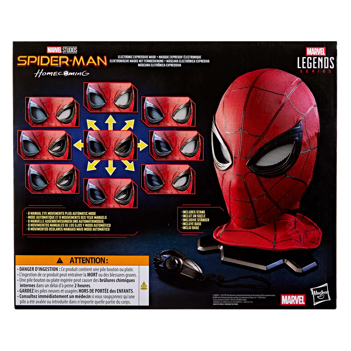 Marvel Legends Series Spider-Man Electronic Expressive Mask - Collectible