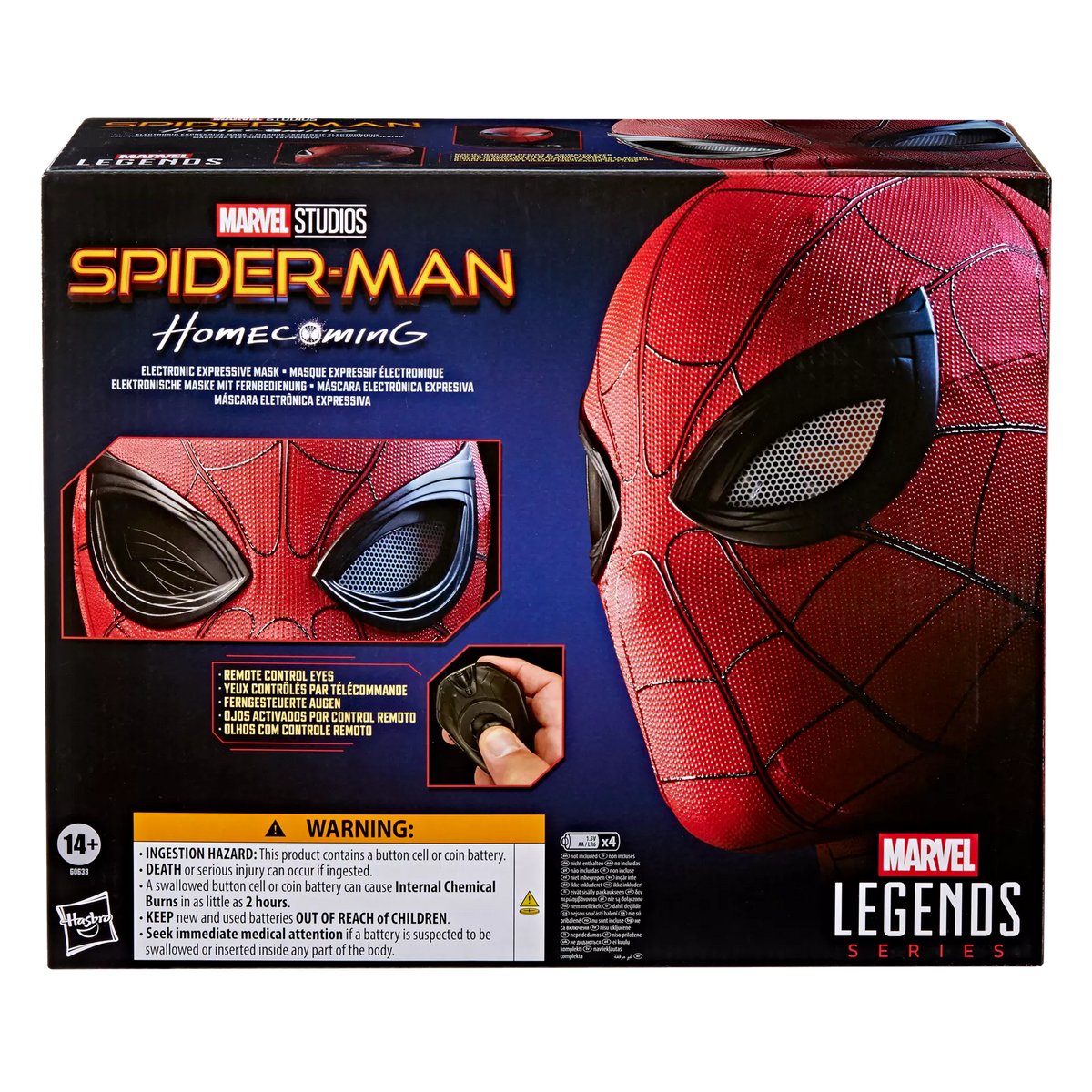Marvel Legends Series Spider-Man Electronic Expressive Mask - Collectible