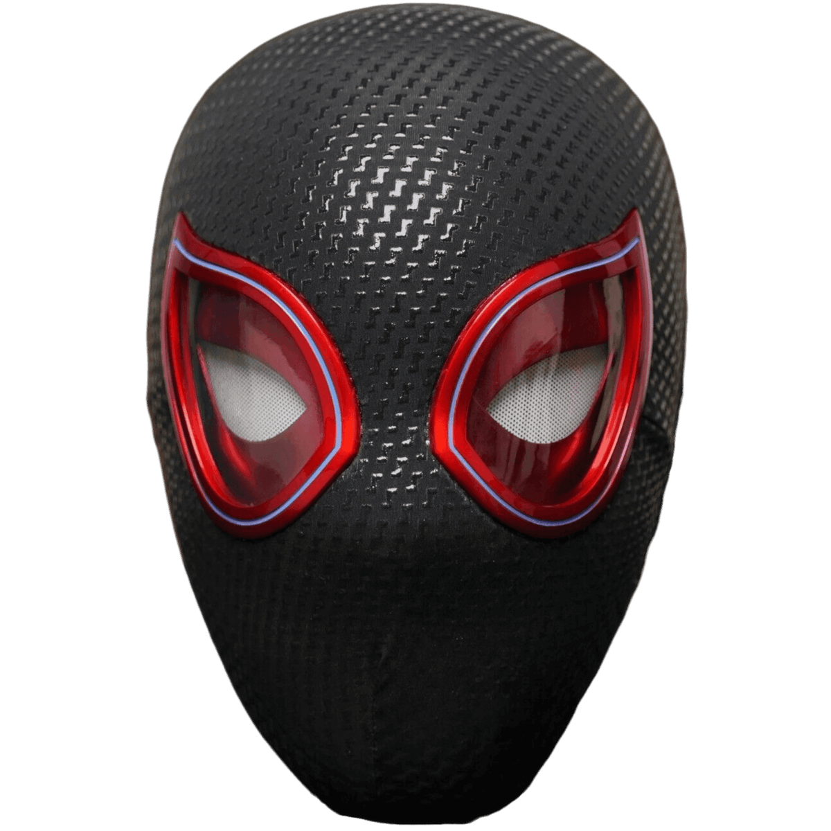 Kostümset von Miles Morales - Maske mit blinkenden Augen, Anzug und Kapuzenpullover