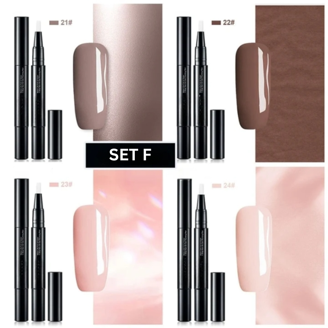 Gelnagelkunstpennen - precieze, sneldrogende manicurekleur