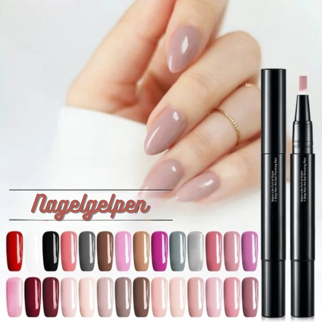 Gelnagelkunstpennen - precieze, sneldrogende manicurekleur