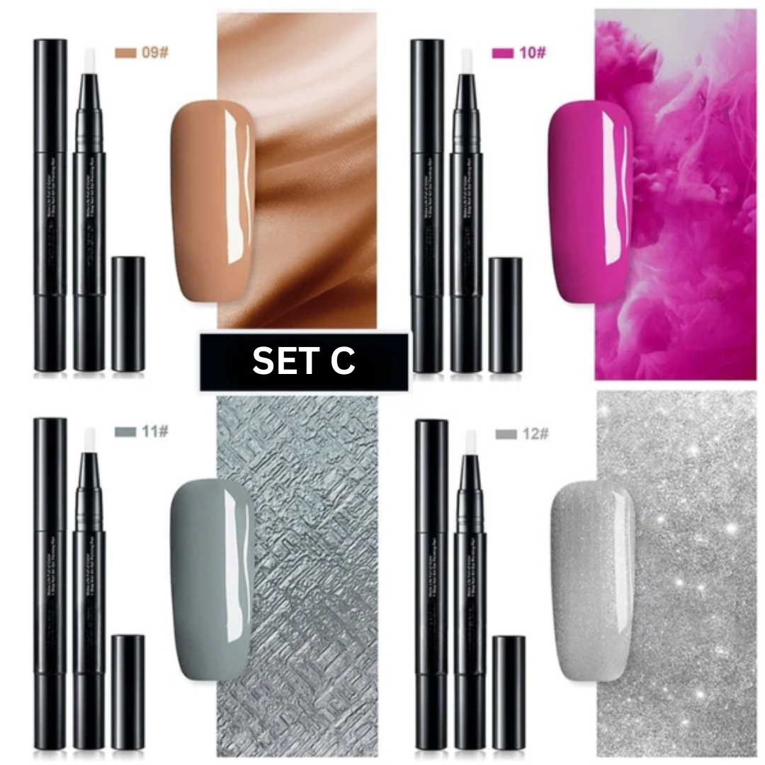 Gelnagelkunstpennen - precieze, sneldrogende manicurekleur