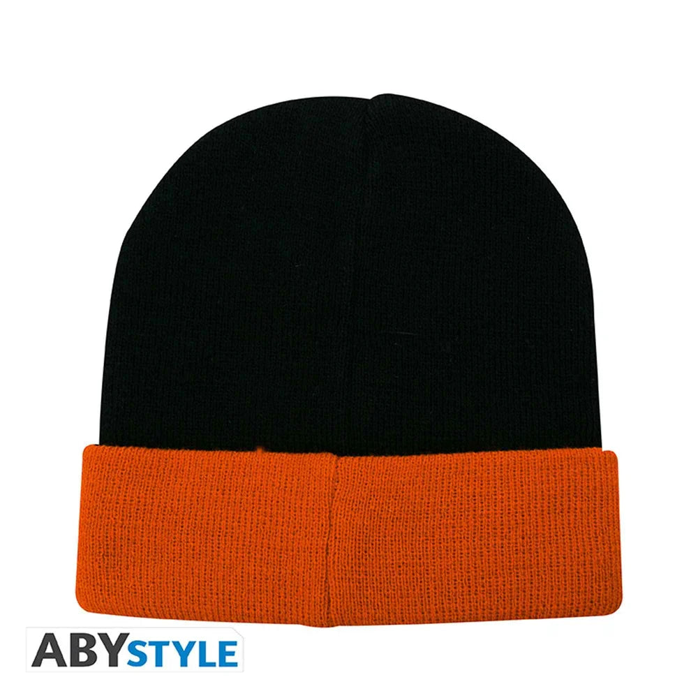 Naruto Konoha Beanie - Black and Orange Acrylic