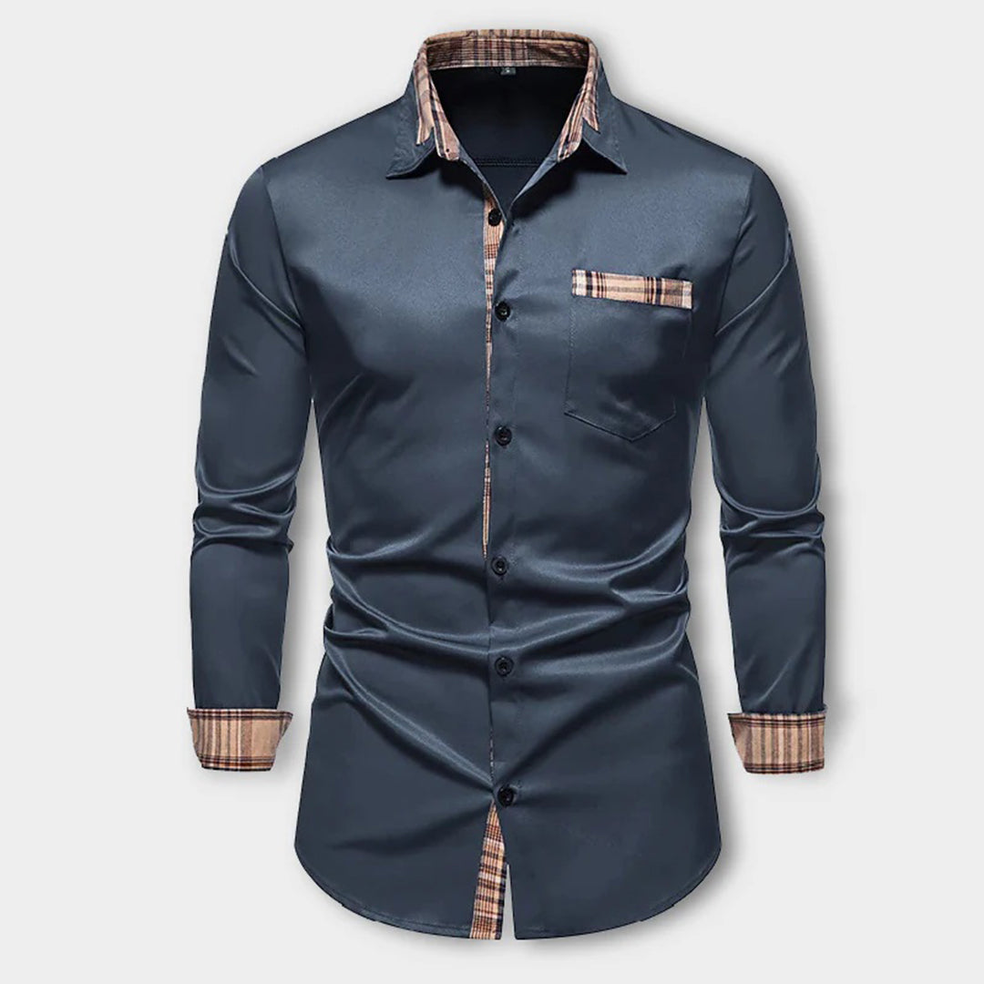Noah - Casual Long Sleeve Shirt with Buttons and Pockets