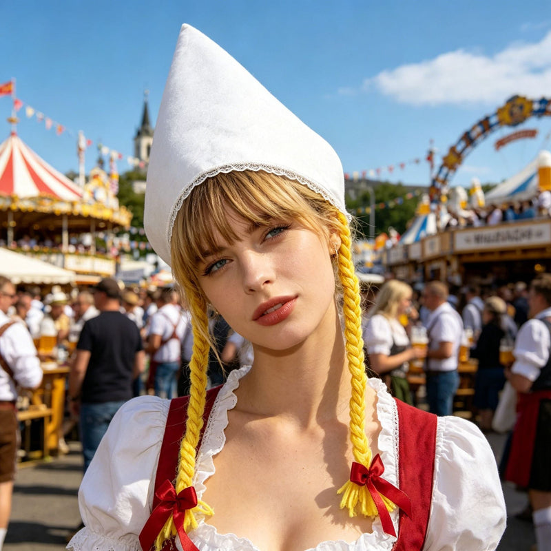 Coiffe traditionnelle pour femmes en velours de coton avec bordure en dentelle