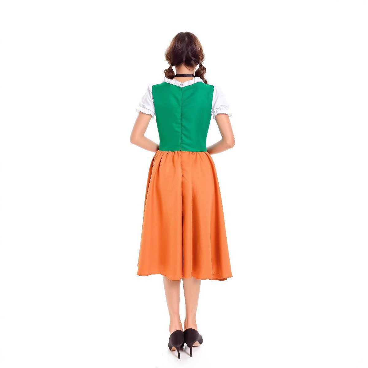 Robe dirndl pour femmes avec tablier et corsage
