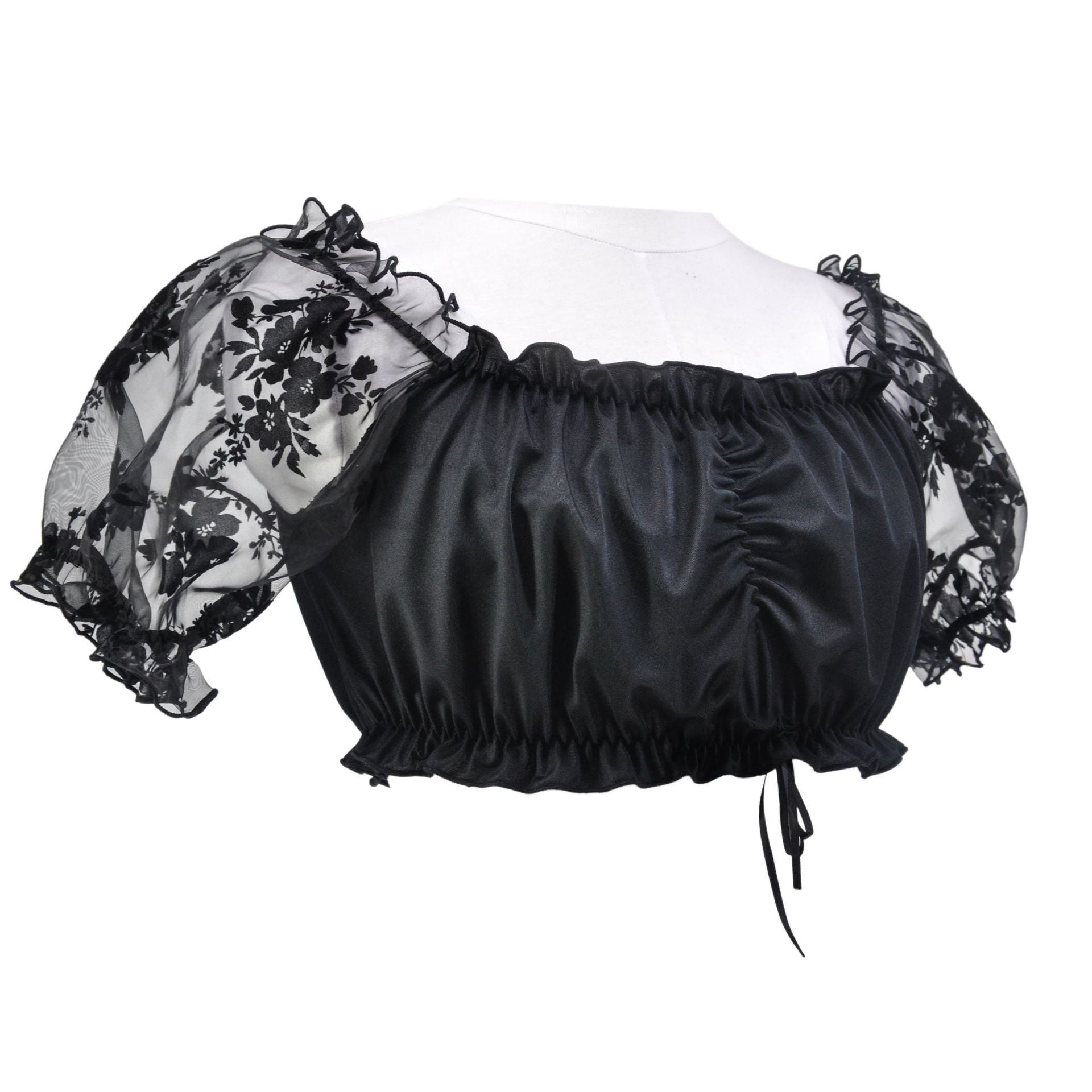 Chemisier dirndl traditionnel pour femme – avec manches bouffantes