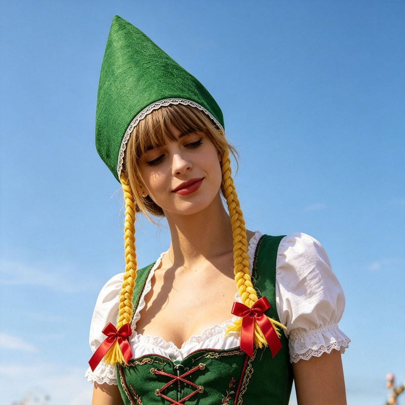 Coiffe traditionnelle pour femmes en velours de coton avec bordure en dentelle